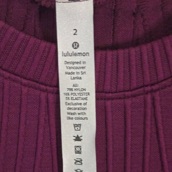 Lululemon NWT* Rest Less Long Sleeve Pullover Marvel Plum (discoloration) Size 2 - Picture 8 of 8